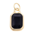Emerald Cut Rhinestone Charm