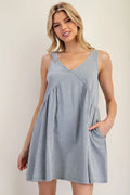 Washed Sleeveless Mini Dress