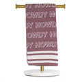 Howdy Jacquard Hand Towel   Maroon/White
