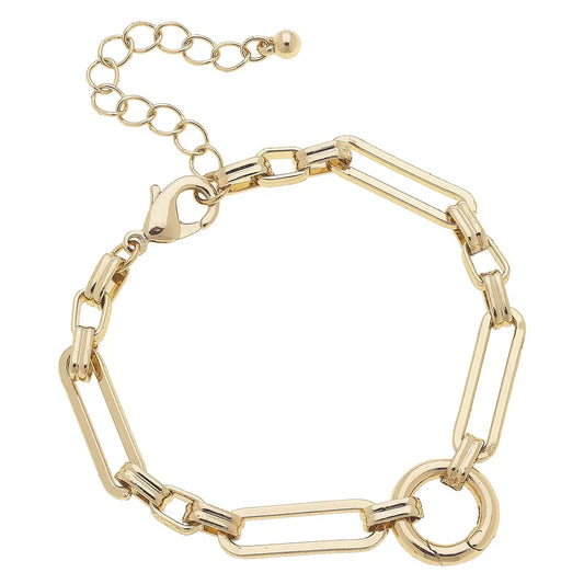 Bella Linked Gold Charm Bracelet Base