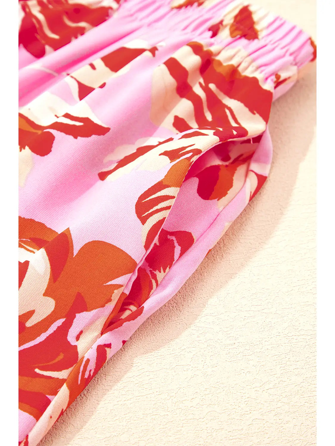 Pink Bohemian Floral Print Skirt