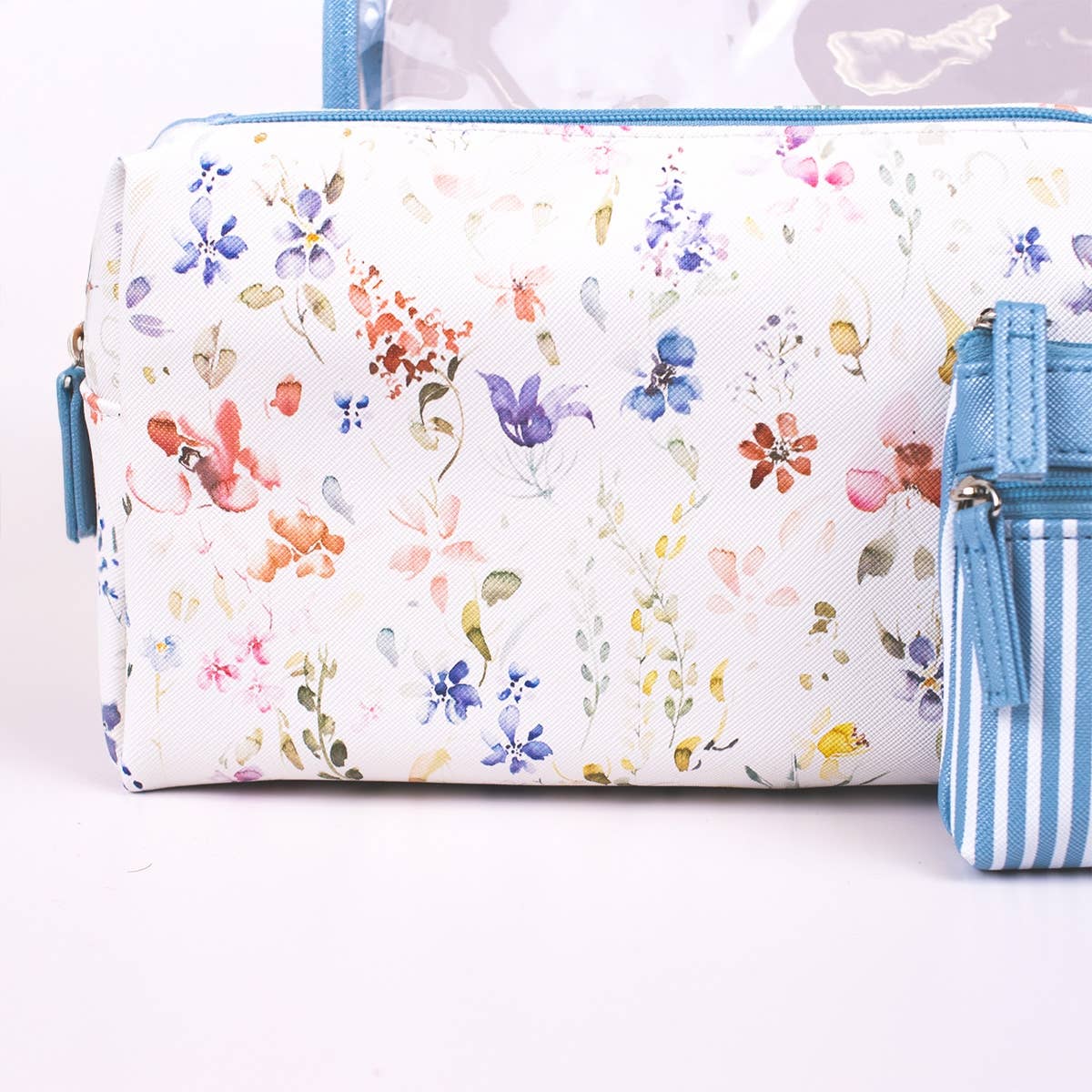 Nora Travel Cosmetic Set   Blue/Multi   12x8.25x3.5   Set of 3