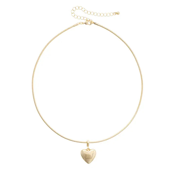Heart of Gold Skinny Collar Necklace