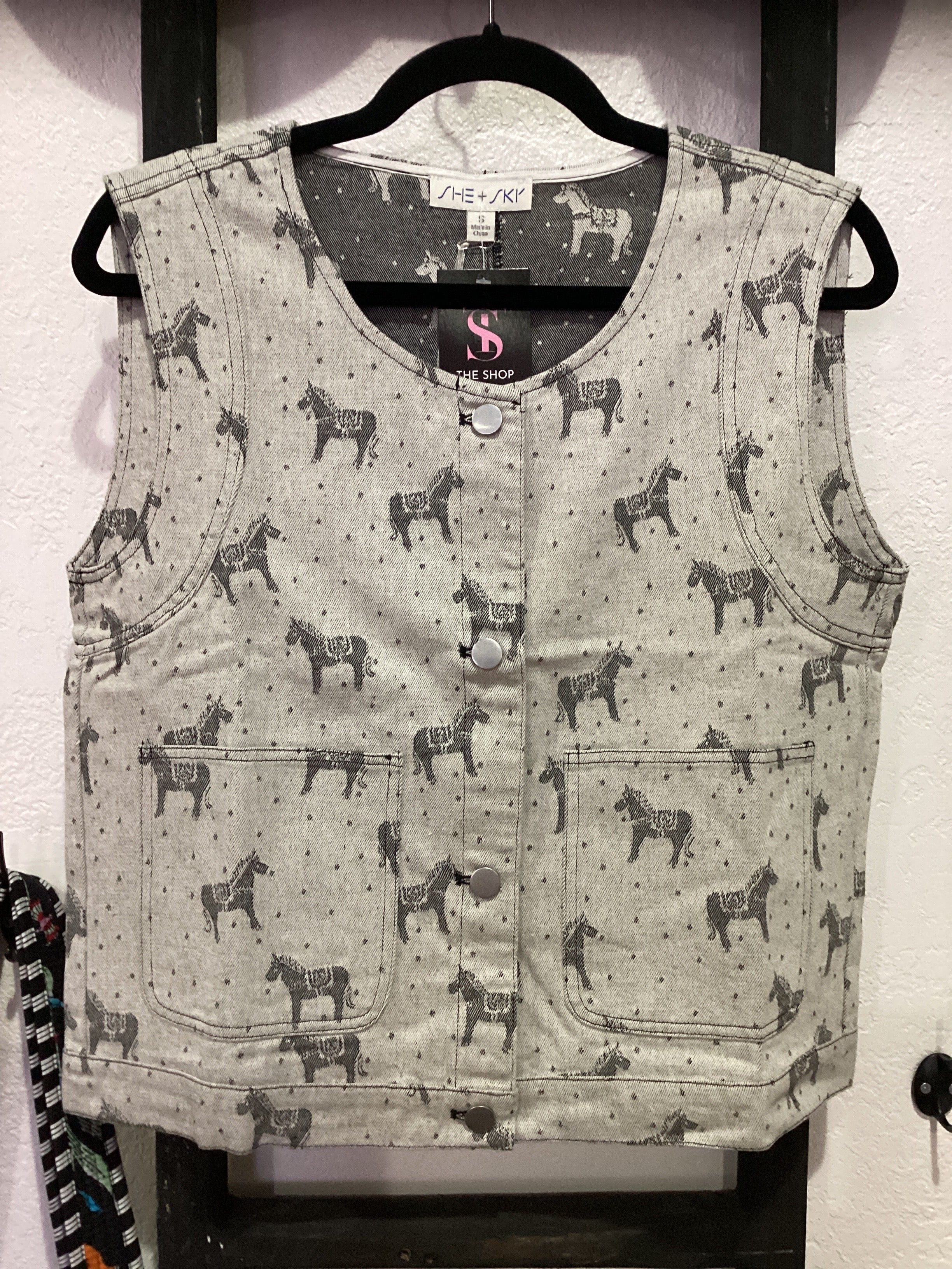 Horse Patterned Vest
