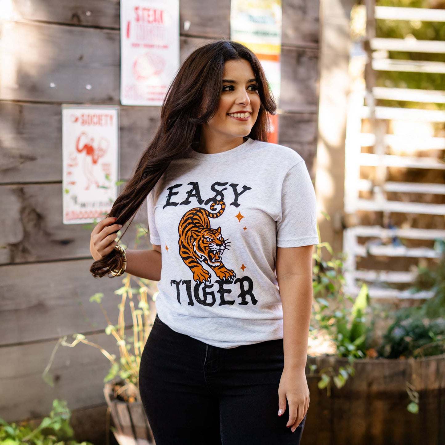 Easy Tiger Retro Graphic Tee Vintage Inspired Shirt, Retro