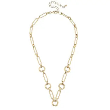 Lilah Multi-Charm Collector Shiny Gold Charm Necklace