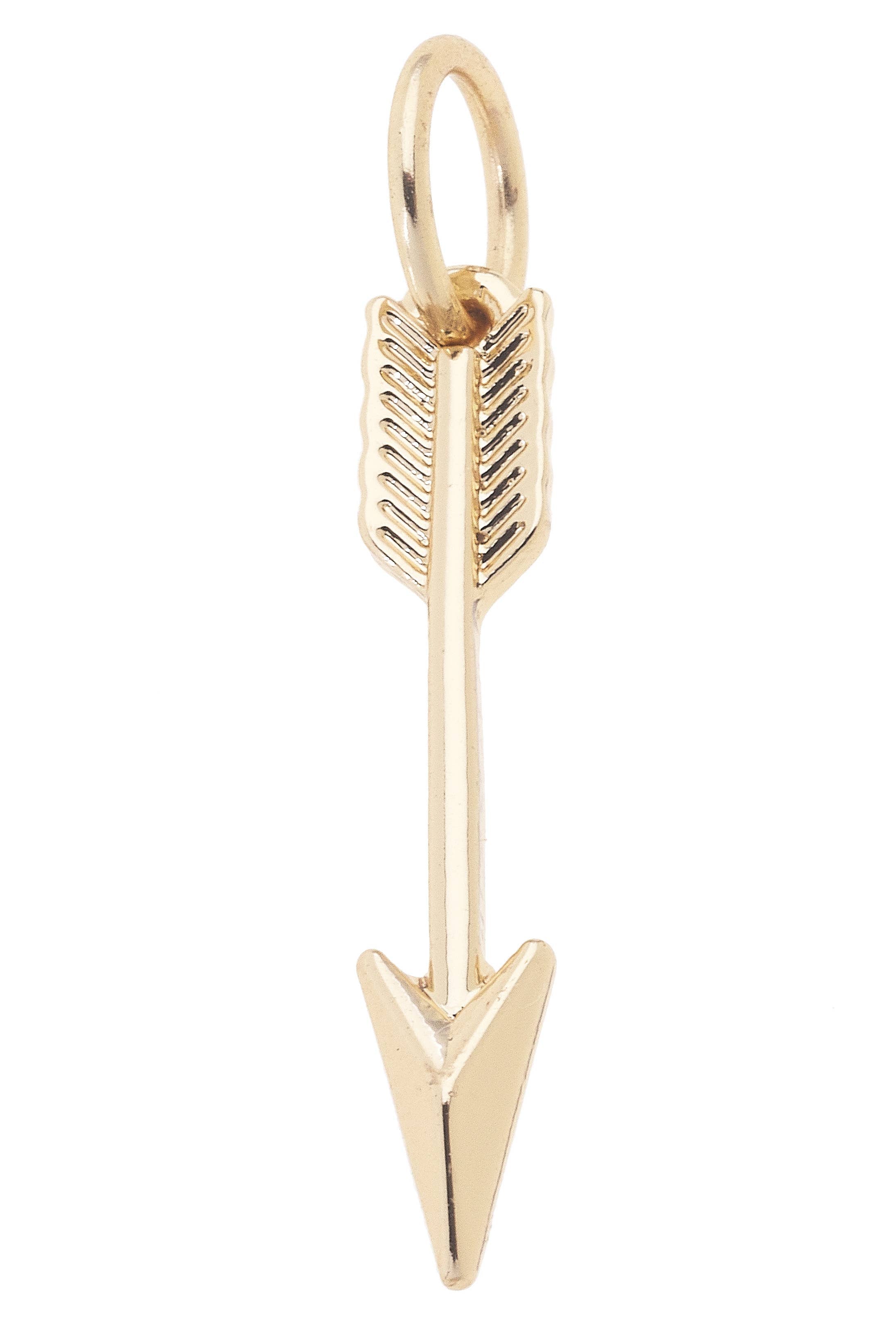 Arrow Charm in Shiny Gold
