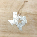 Galvanized Texas Ornament Silver