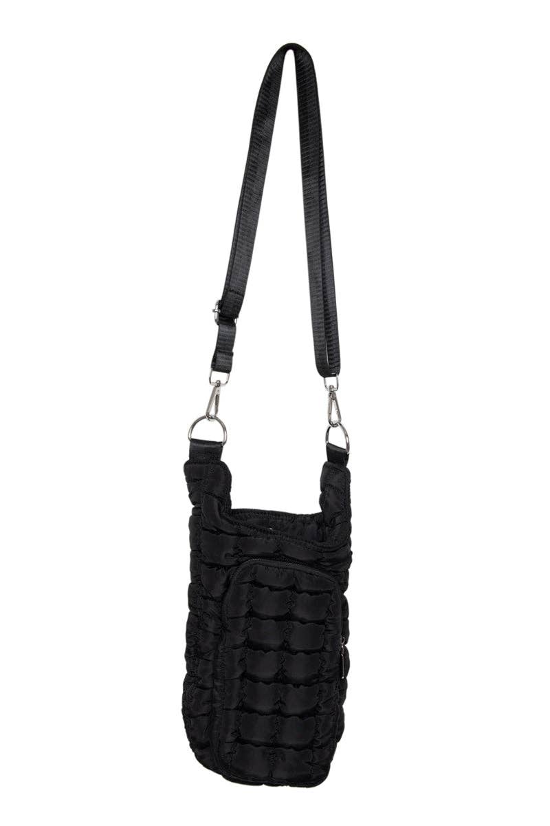 Black Quilted Tumbler Carrier Bag Gifts for Grads