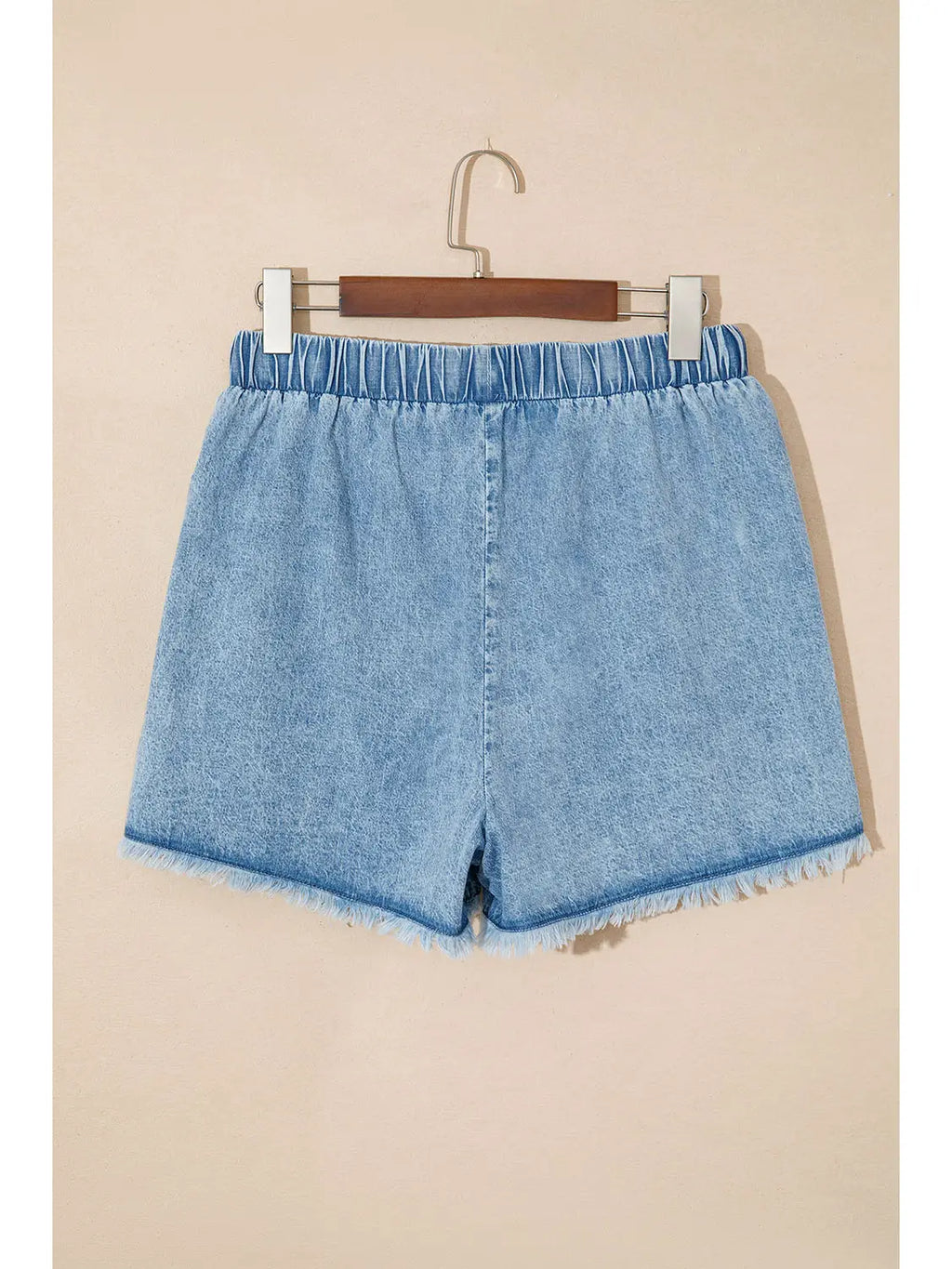 Frayed Edge Casual Denim Shorts