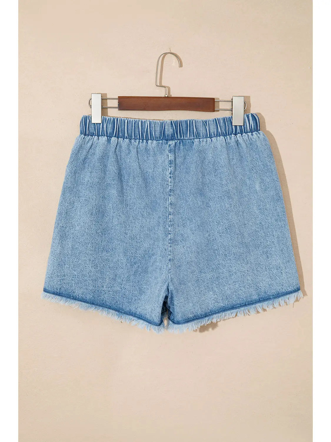 Frayed Edge Casual Denim Shorts