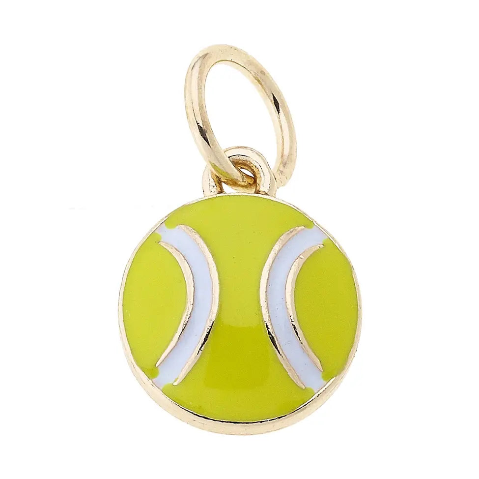 Tennis Ball Enamel Charm