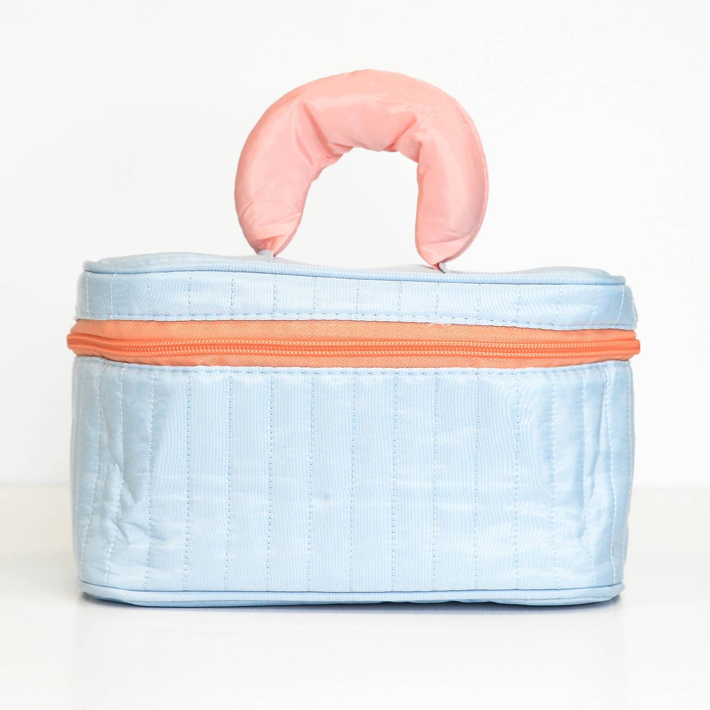 Puffy Quilted Cosmetic Bag with Handle, Puff Makeup Bag