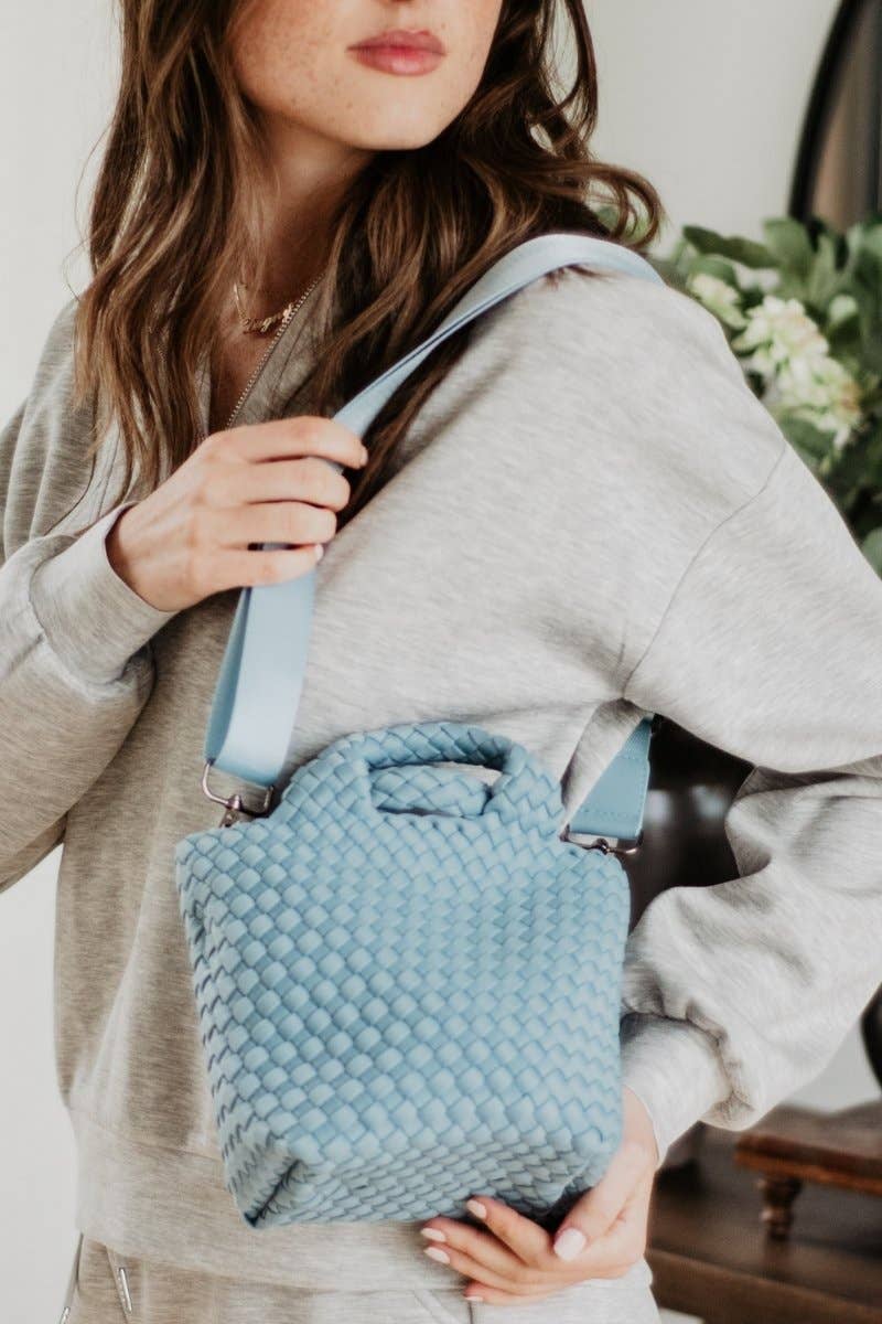 Light Blue Bucket Tote Bag