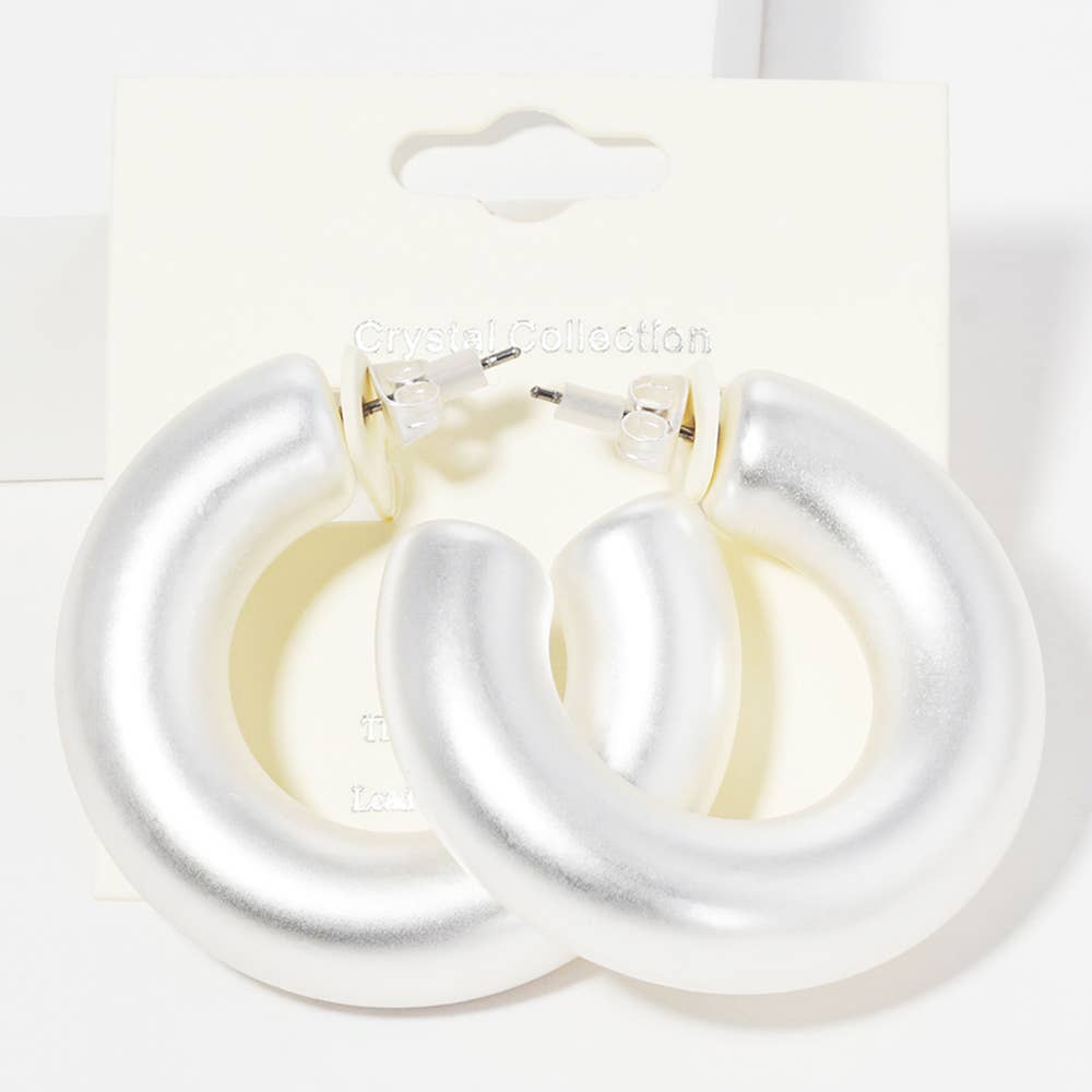Modern Minimalist Thick Open Hoop Earrings