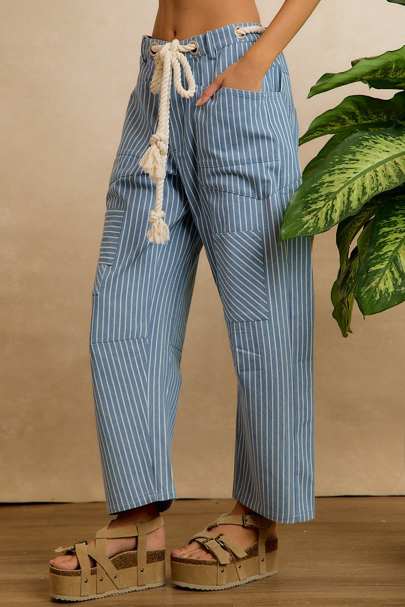 Washed Stripe Denim