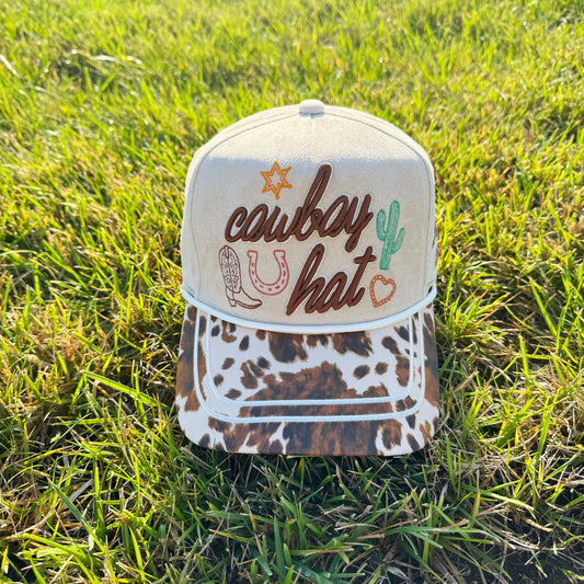 Cowboy Hat Soft Cow Printed Cap