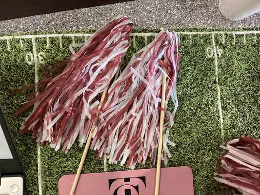 Maroon Pom Poms