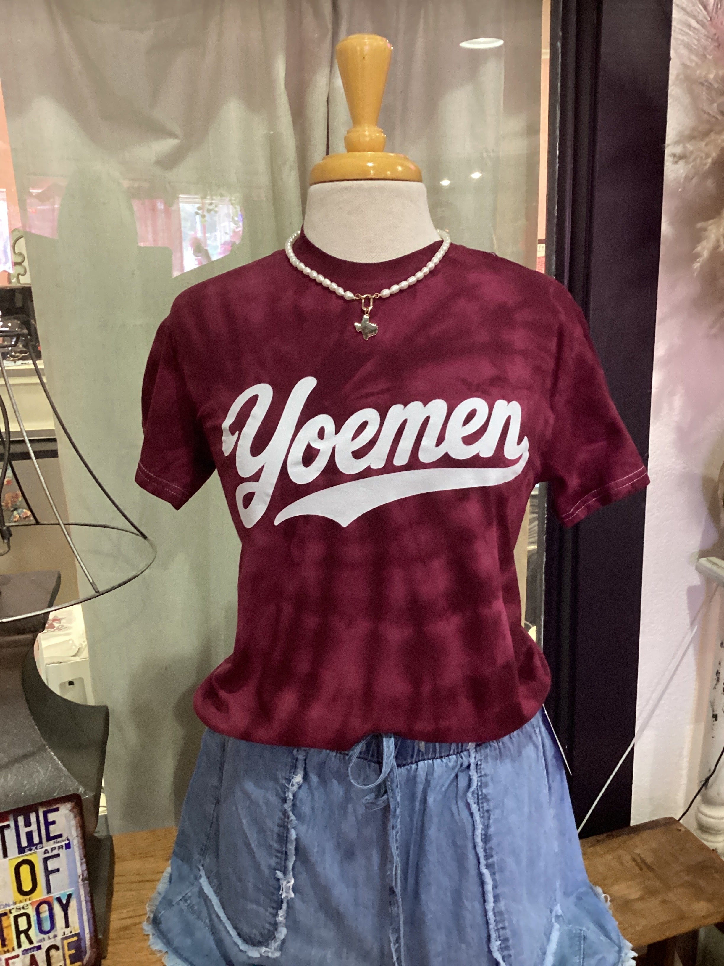 Tye Dye Yoemen Maroon Yoemen Tee