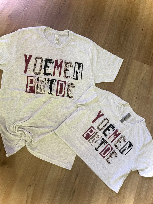 Distressed Yoemen Pride Letter Tee