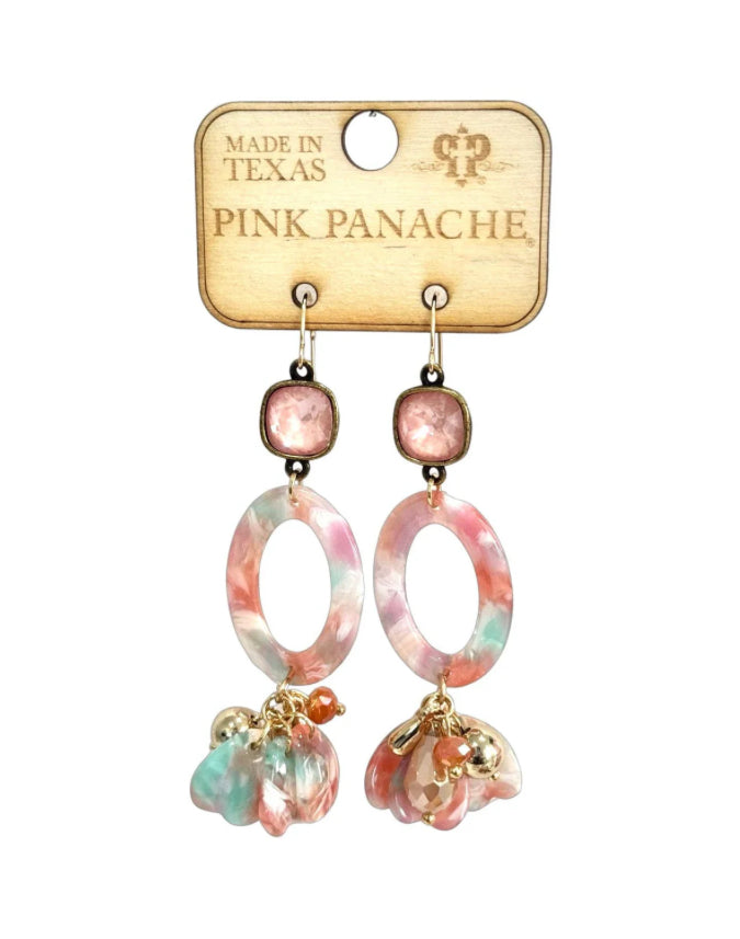 Pink Panache Pink Multicolor Spring Earrings