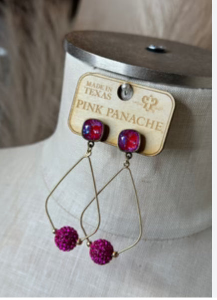 Pink Panache Fuchsia Drop Earrings