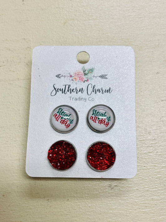 Christmas Studs - Set of 2