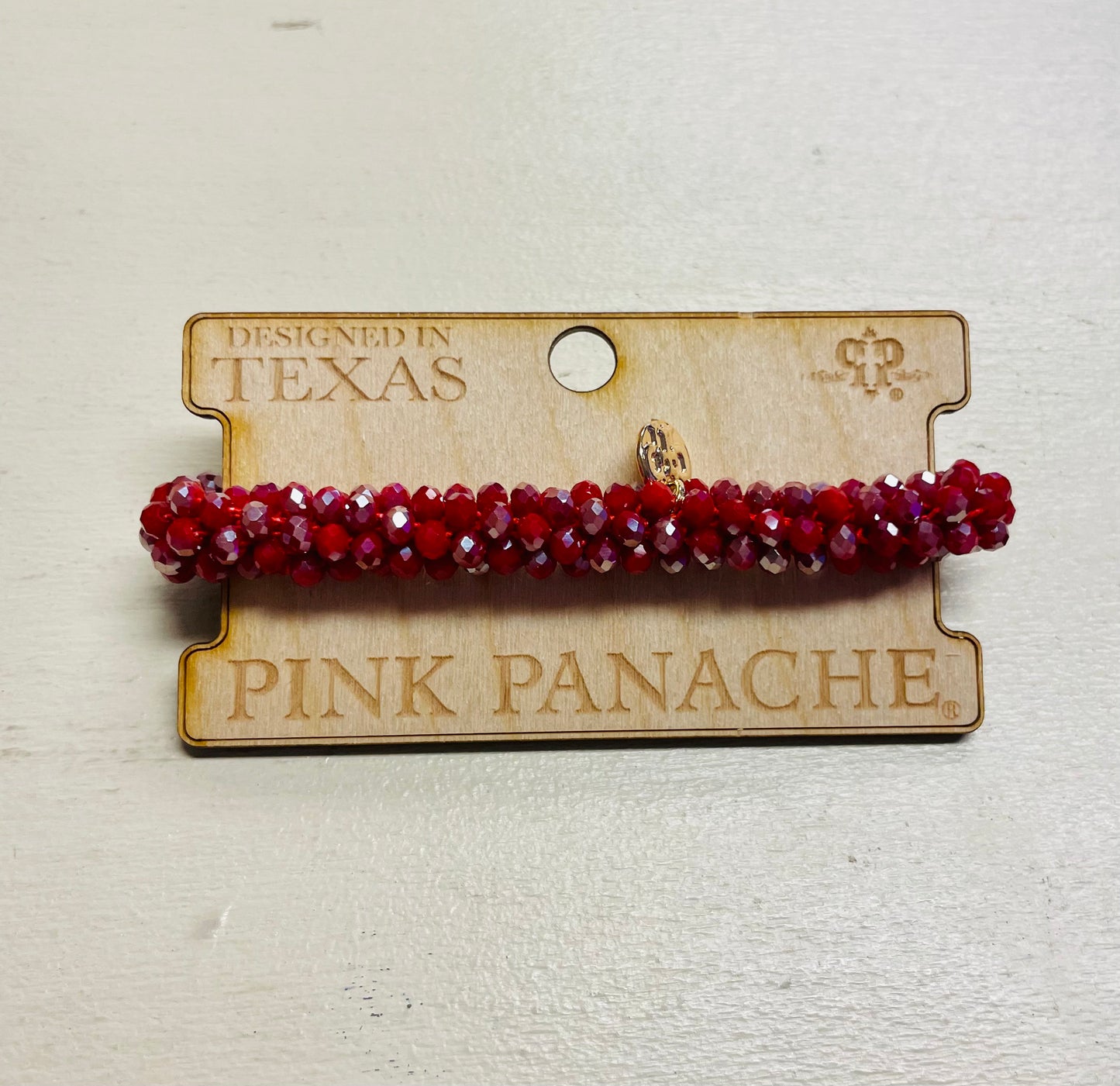 Pink Panache Red Bead Singular Bracelet