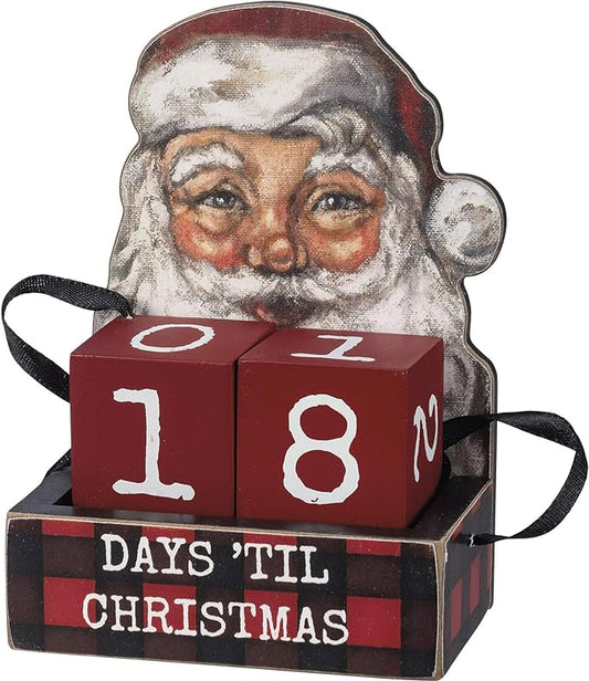 Block Countdown Santa