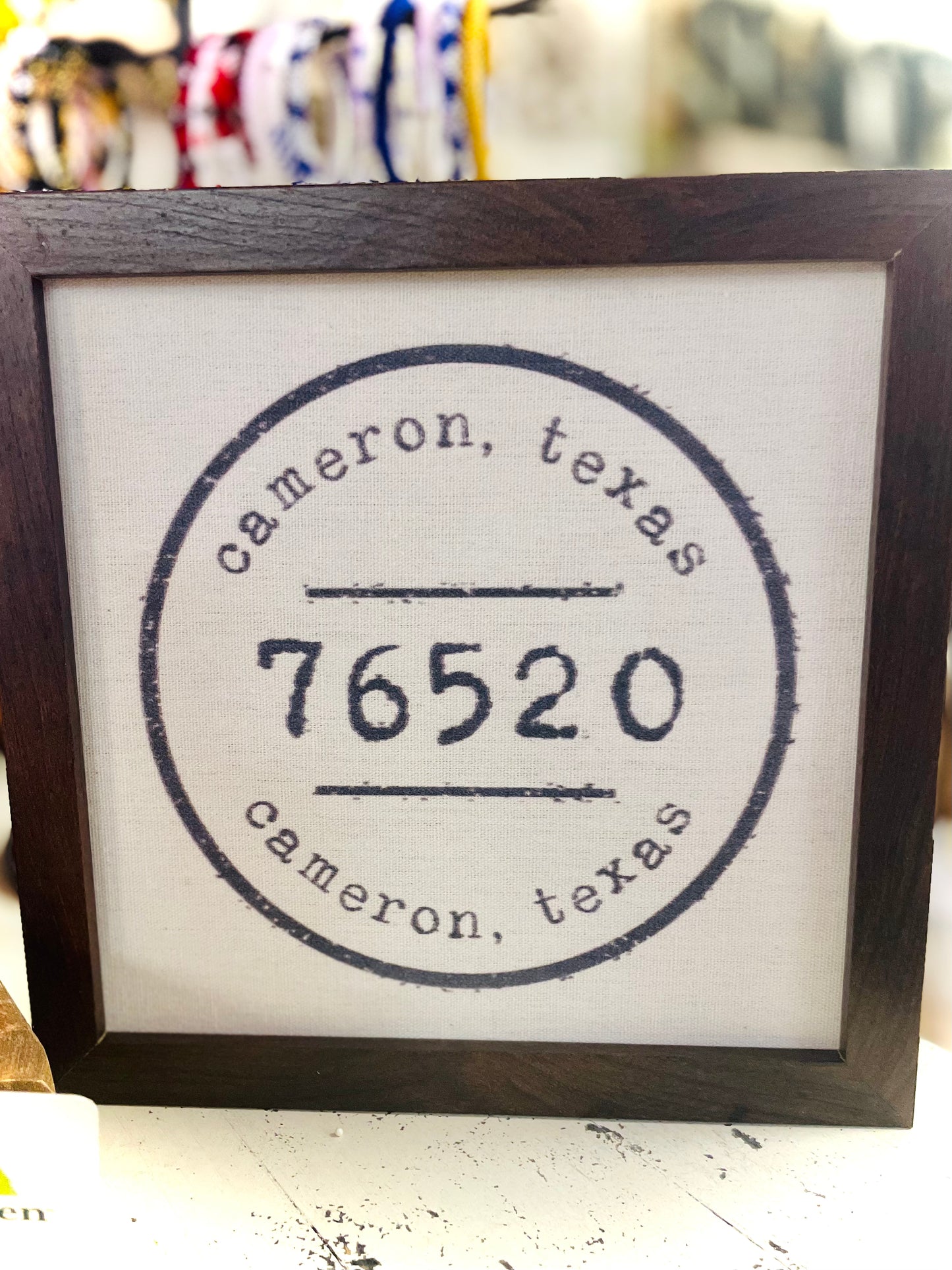 Cameron, Texas Framed Sign