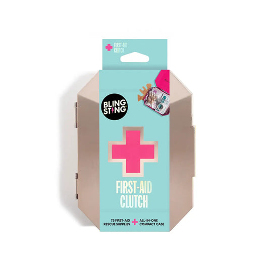 First Aid Kit Clutch Metallic Rose Gold