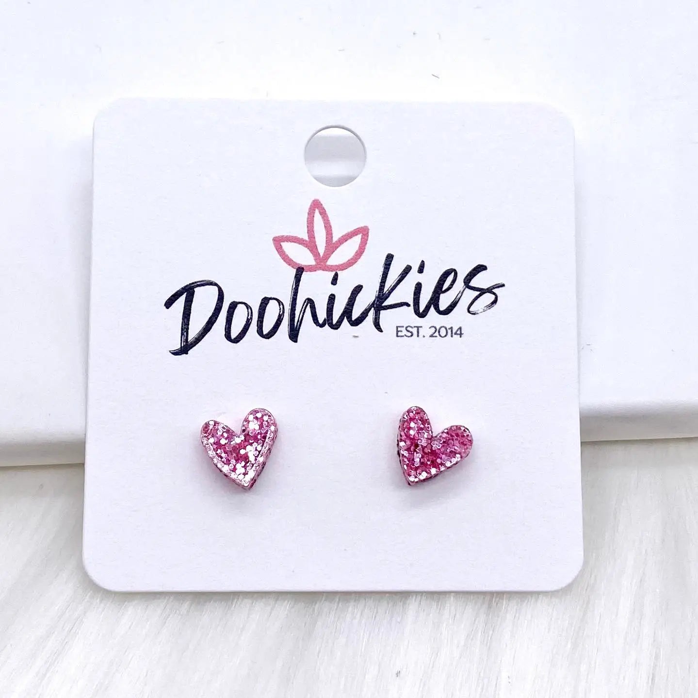Tiny Confetti Valentine Heart Stud Earrings