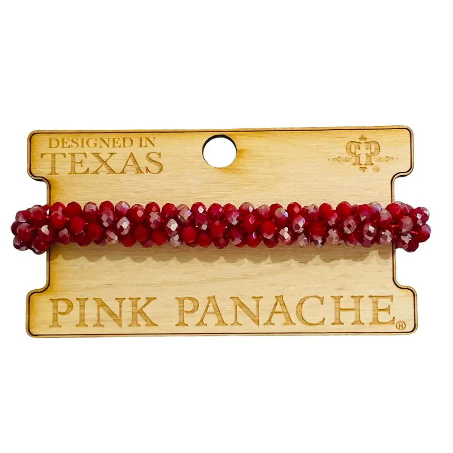 Pink Panache Red Bead Bracelet