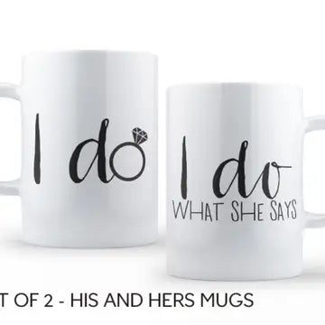 I DO Coffee Mug Set of 2