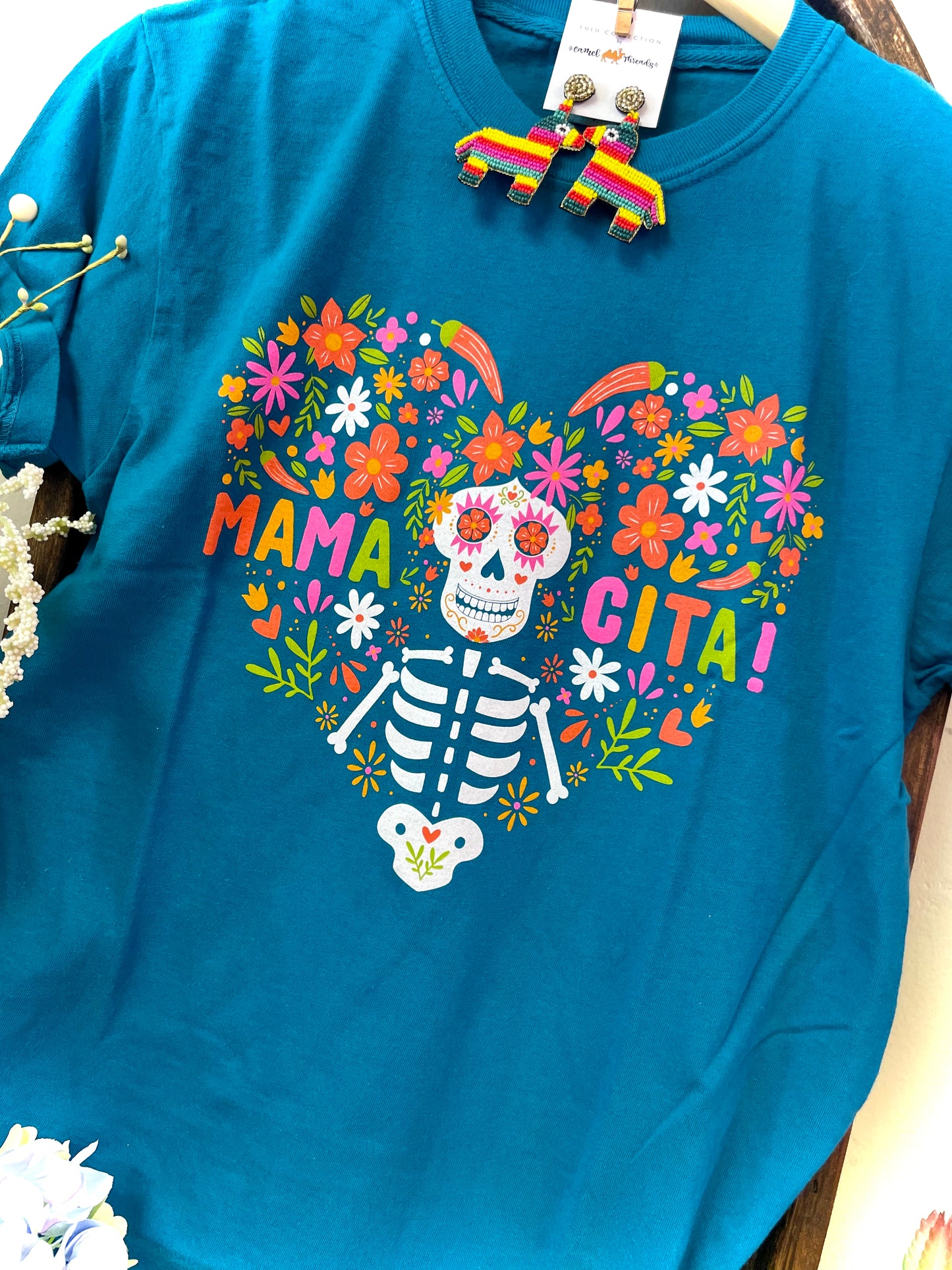 Mamacita Teal Tee