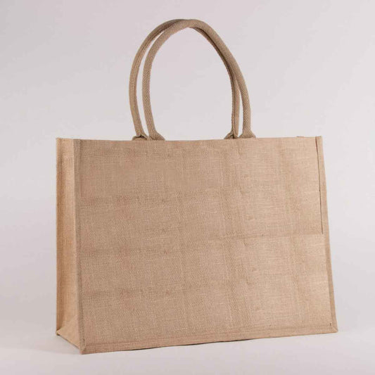 Jute Pocket Tote Natural 19x14x7.5