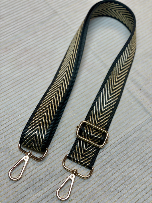 Gameday Gold & Black Purse Strap