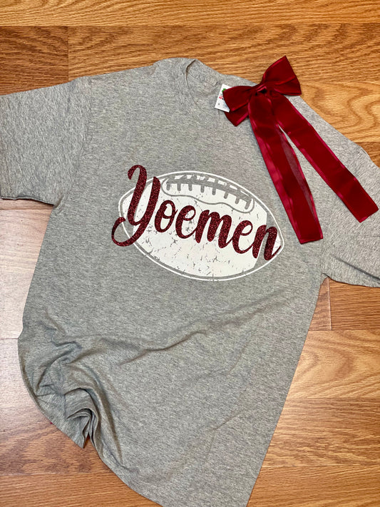 Distressed Football Yoemen Tee: Youth