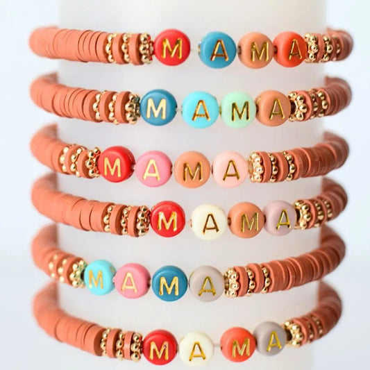 Multicolor Mama Beaded Bracelet