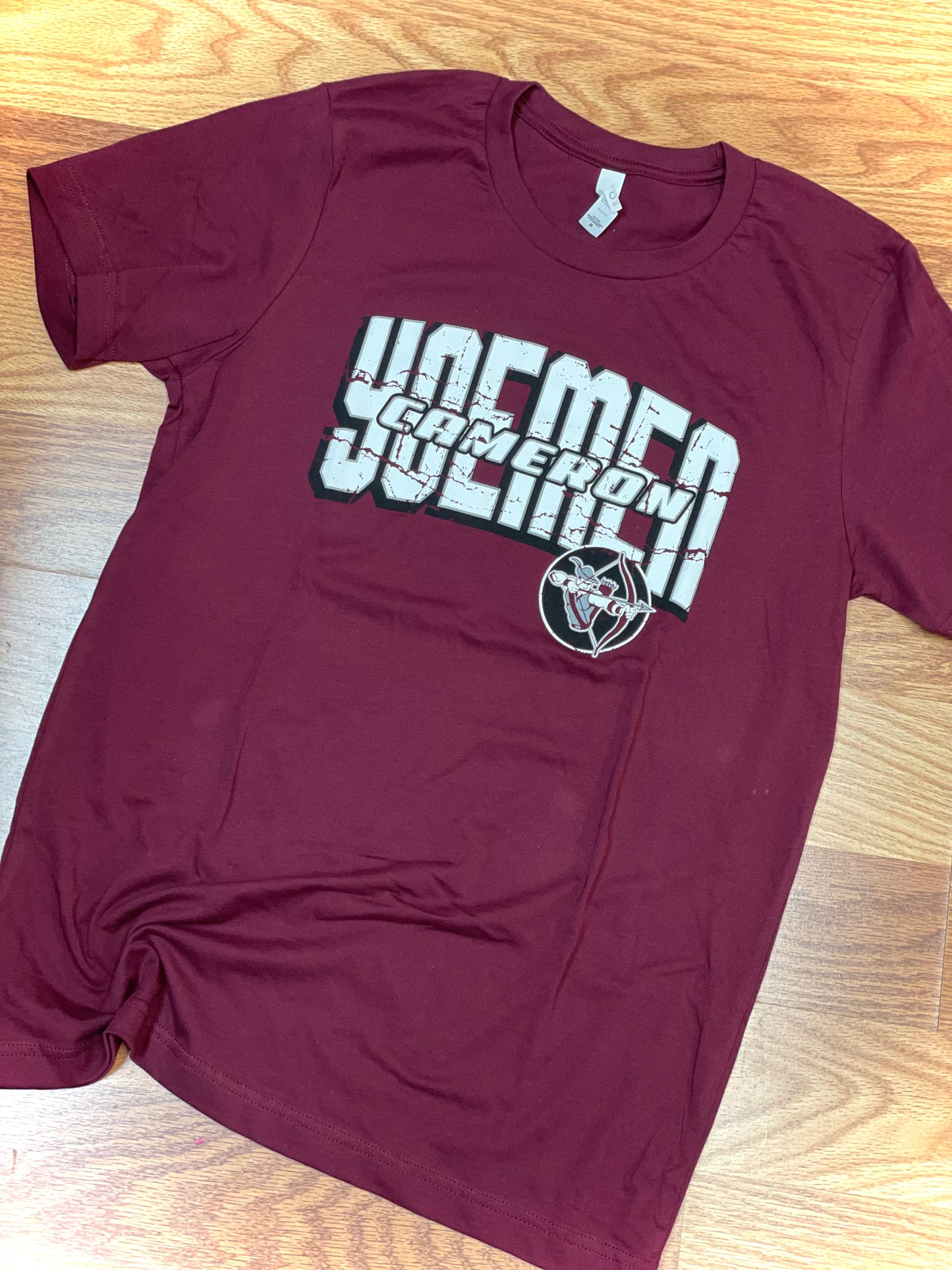 Cameron Yoemen Maroon Block Mascot Tee