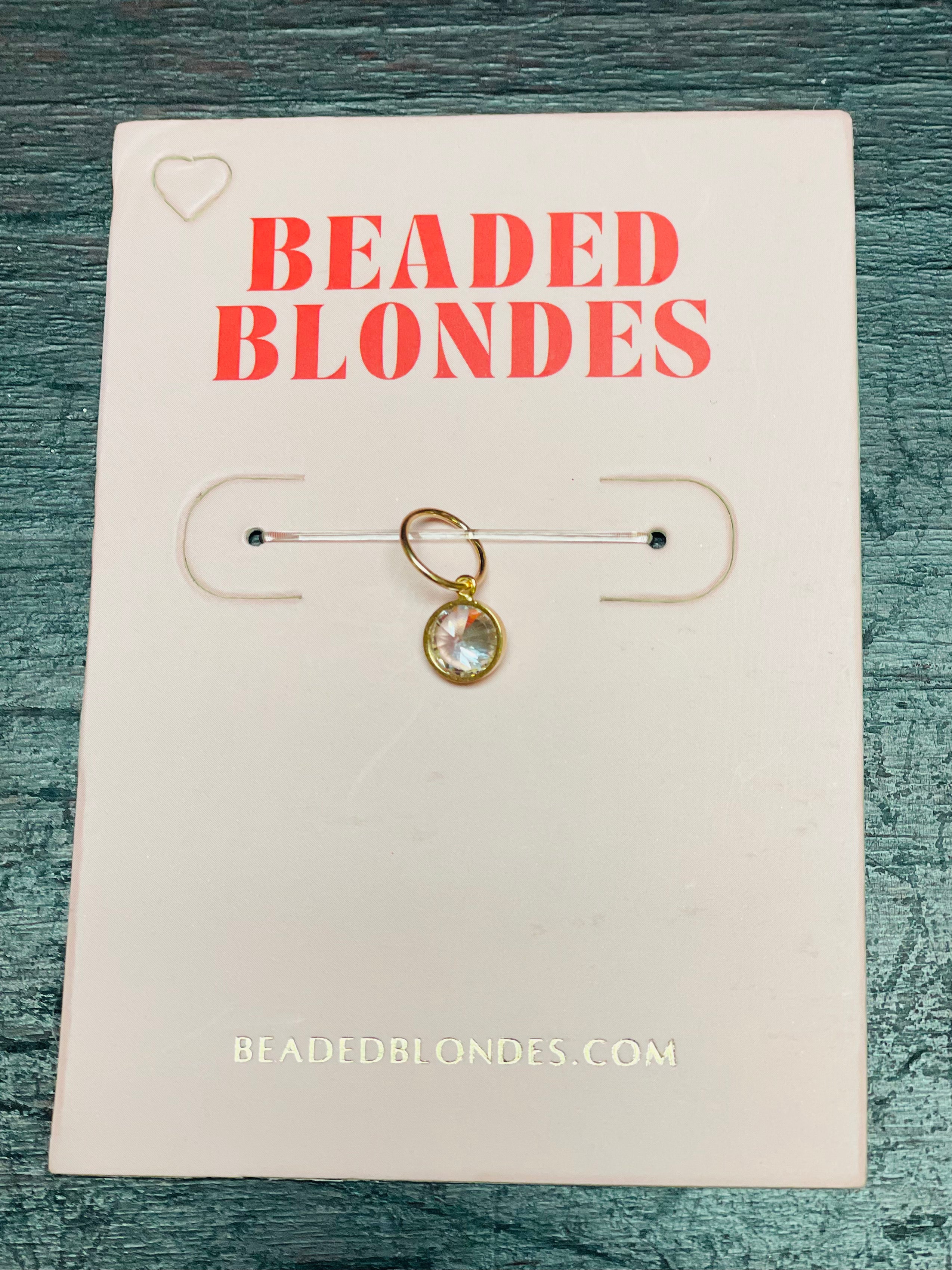Beaded Blondes Crystal Drop Charm