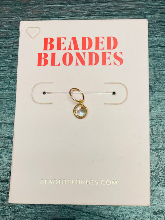 Beaded Blondes Crystal Drop Charm