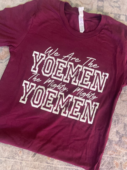 Mighty Mighty Yoemen Maroon Tee