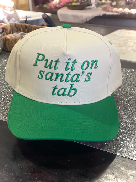 Put It On Santa's Tab Green Hat