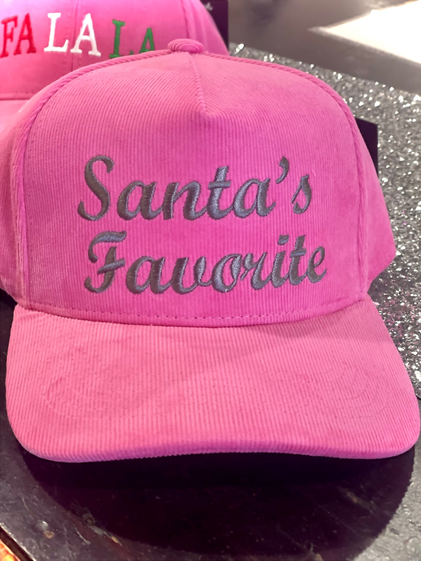 Christmas Pink Corduroy Hats