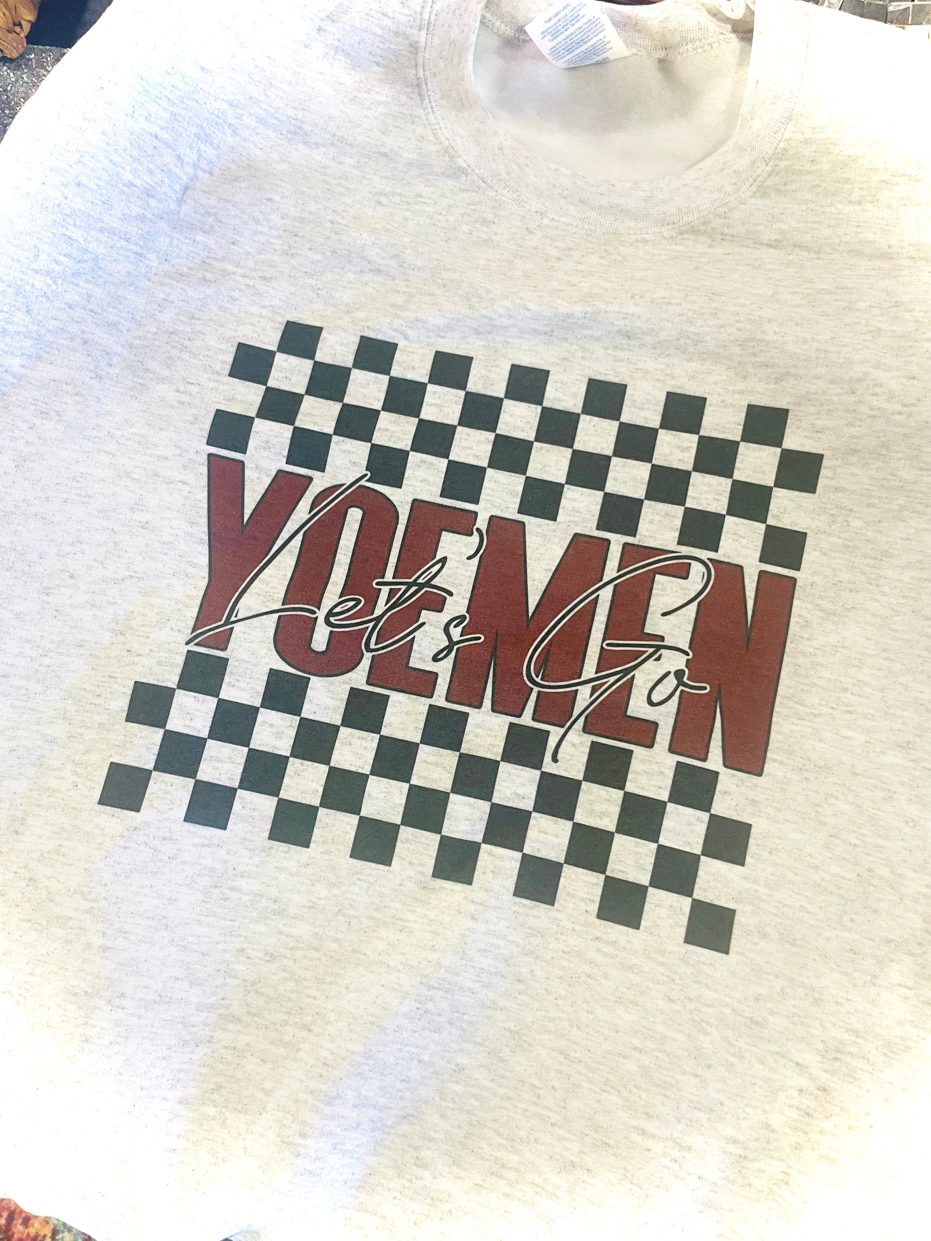 Checkered Lets Go Yoemen Sweatshirt