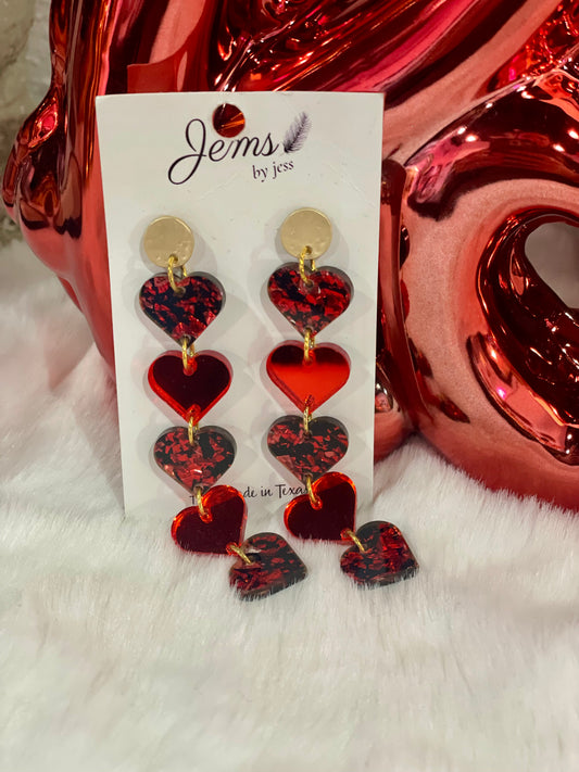 Valentine's Day 5 Layer Heart Earring
