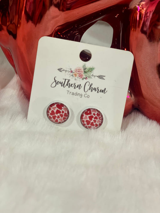 Southern Charm Valentine's Day Heart Studs