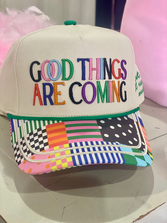 Good Things Are Coming Patterned Hat