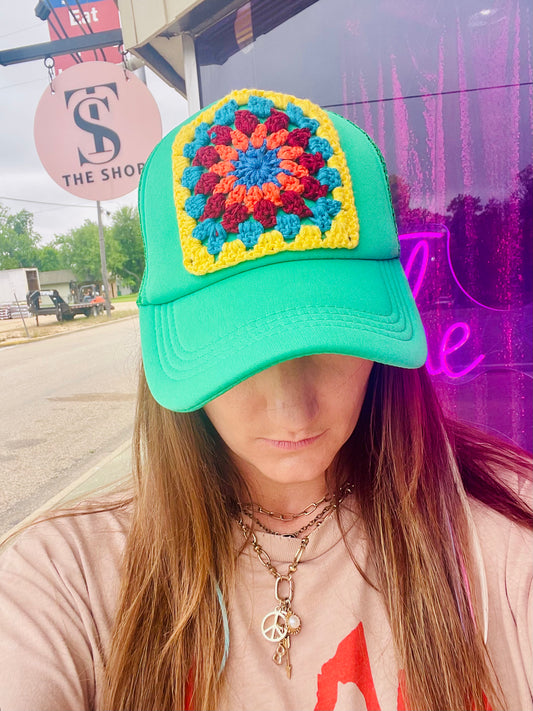 Crochet Patch Trucker Hat